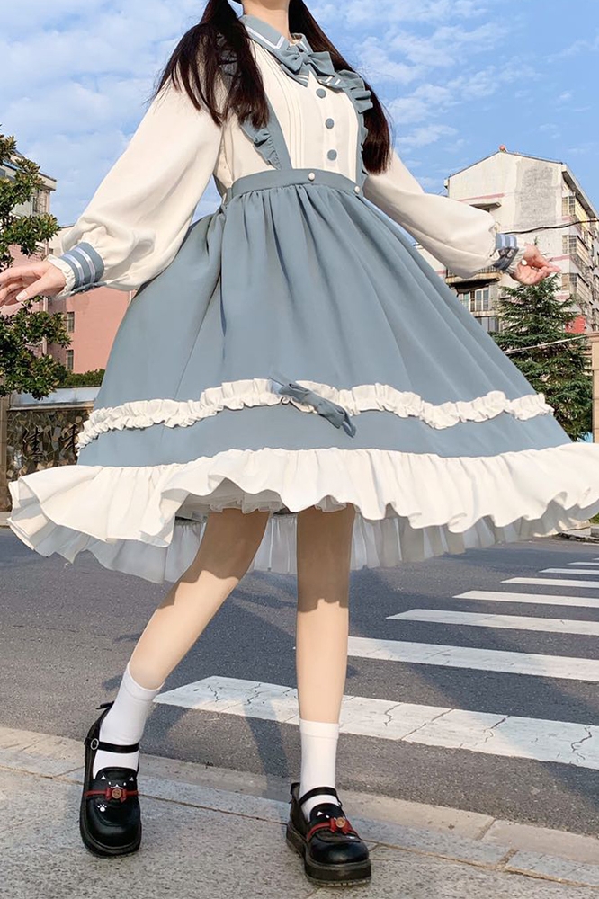 地上の のみ 船尾 水色 ワンピース かわいい Ctshma11 Com